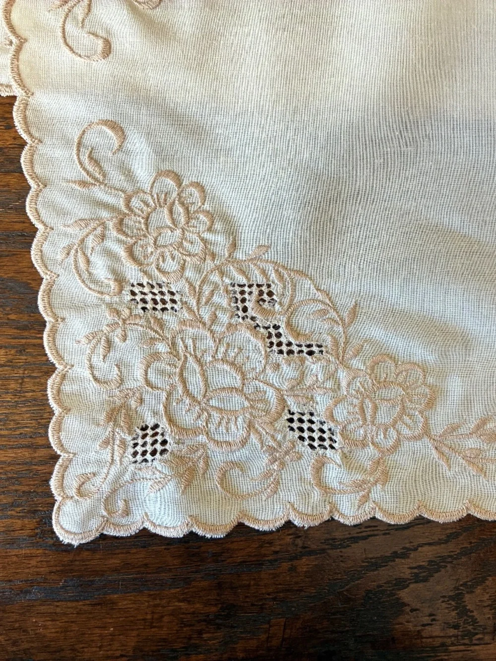 Vintage New Set of 8 Embroidery/Cutwork Placemats,Napkins,Coasters,Table Runner